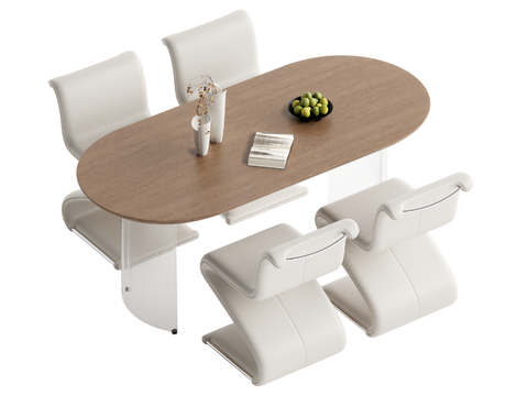 Modern Dining Table and Chair Oval Dining Table