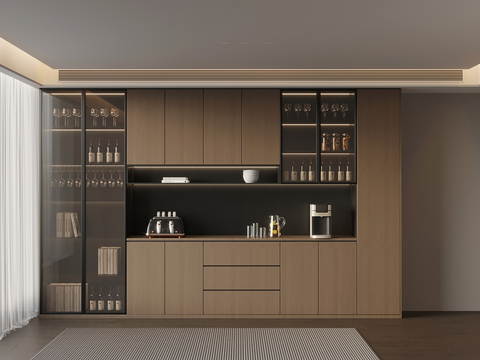 Italian Minimalist Wine Cabinet Sideboard