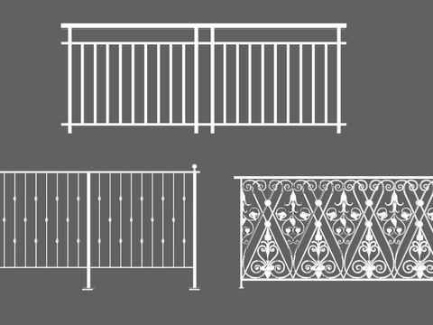 European-style iron railings