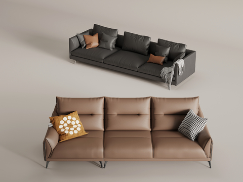 Modern Multiplayer Sofa Leather Sofa