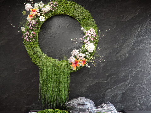 Plant landscaping wreath green plant floral device