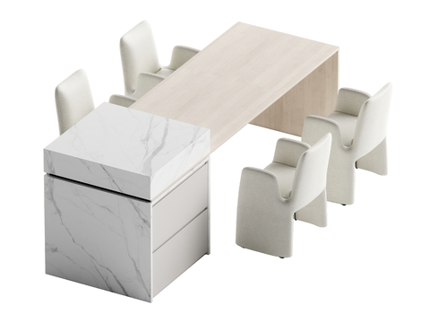 Modern Nakajima Dining Table and Chair