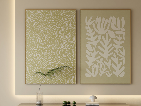 Cream Style Abstract Hanging Painting