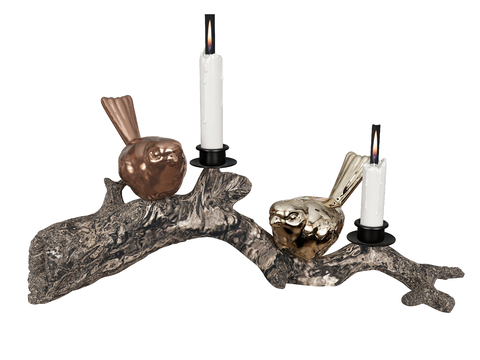 Ornaments combination bird candlestick