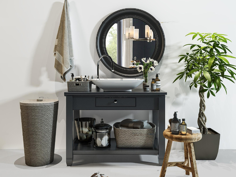 modern sink wash basin bathroom mirror