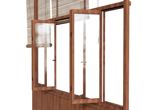 New Chinese Folding Window Curtain Bamboo Curtain