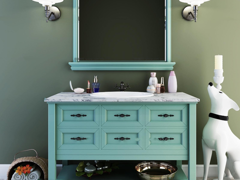 Nordic wash basin bathroom mirror