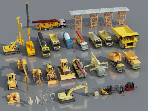 Construction heavy machinery truck excavator roller forklift truck