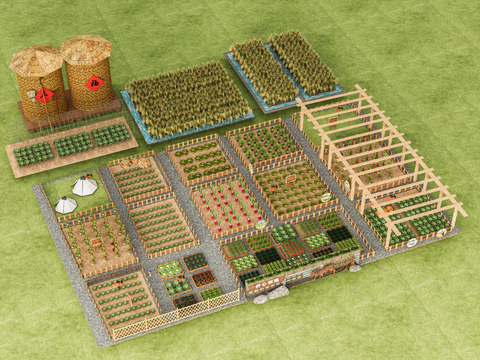 New Chinese Farm Vegetable Garden Vegetable Plot