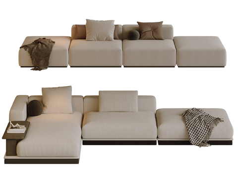 Cream Style multi-person sofa