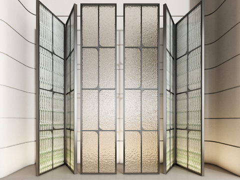 Modern glass screen partition