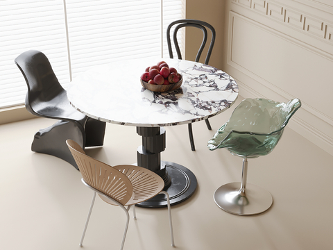 Modern Dining Table and Chair Round Dining Table