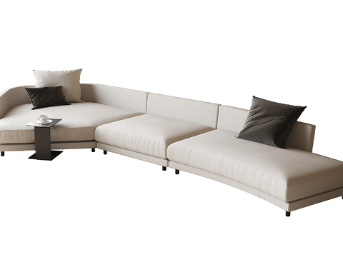 Modern multi-person sofa curved sofa sofa