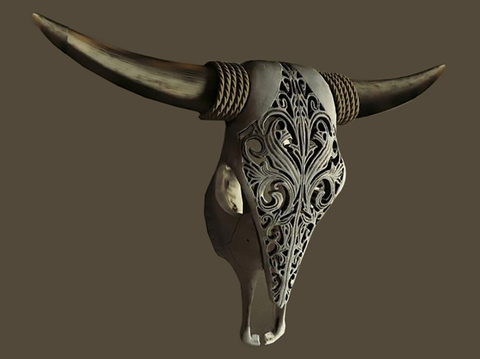 Cow Skull Sculpture Art Ornaments