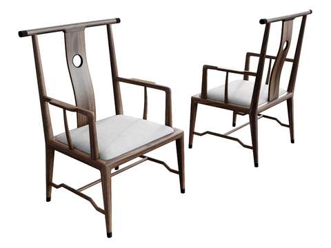 Neo-Chinese Style Lounge Chair Taishi Chair