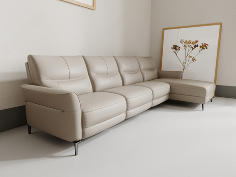 Modern Leather Multiplayer Sofa Corner Sofa