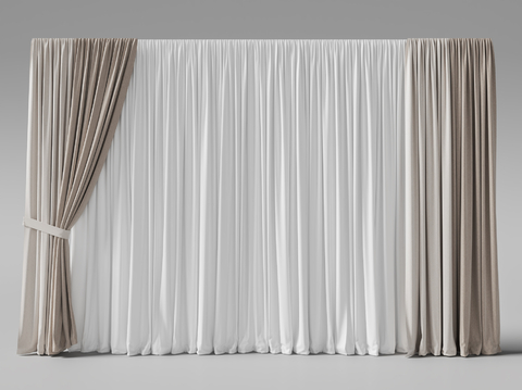 Plain curtain screen