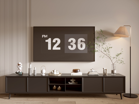 Modern Black TV Cabinet