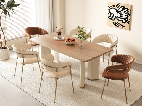 Cream Style dining table and chair