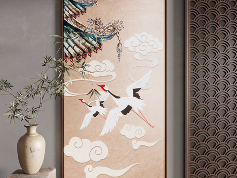 New Chinese Crane Painting Art Painting Decorative Painting Hanging Painting