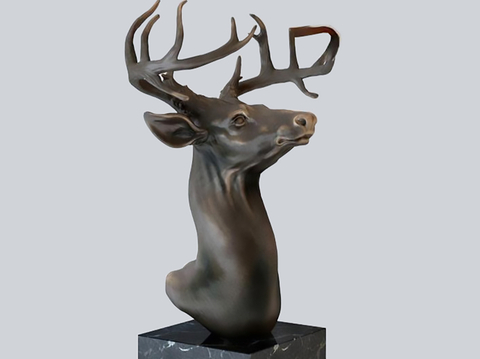 Deer head sculpture art ornaments