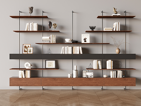 Nordic Bookshelf Iron Bookshelf