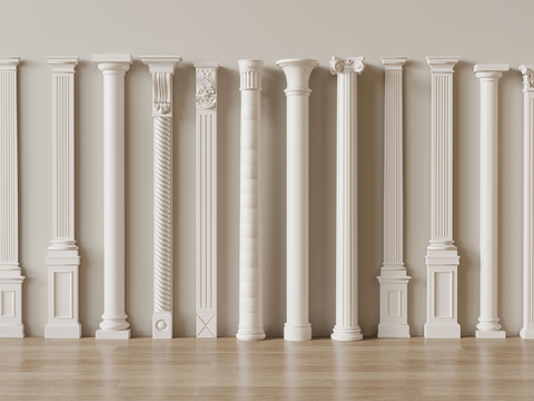 French Column Roman Column Decorative Column Cylindrical Square Column