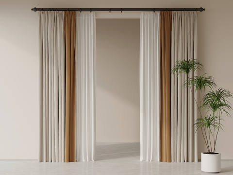 Modern Curtain Cloth Curtain Gauze Curtain