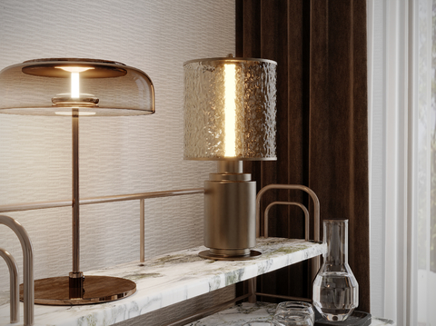 Modern glass table lamp