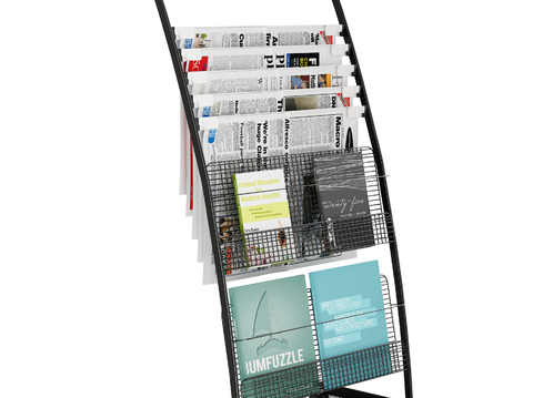 Modern Bookcase Magazine Rack