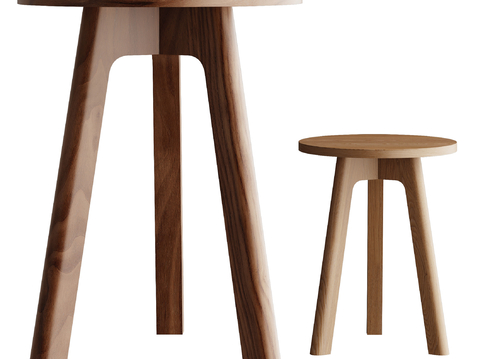 Modern solid wood stool