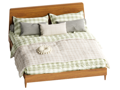 Log Style Double Bed