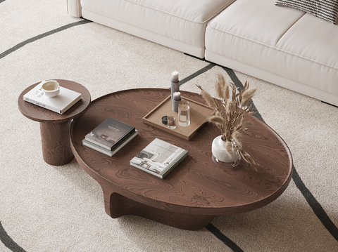 Modern solid wood coffee table