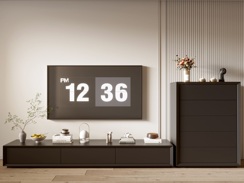 Modern Black TV Cabinet