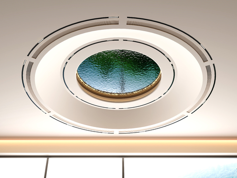 Modern round water corrugated ceiling