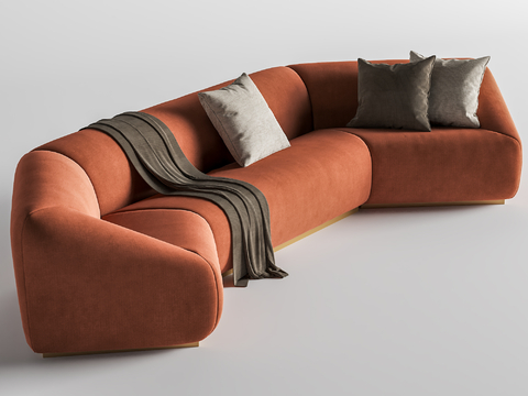 Modern Multiplayer Sofa Curved Sofa