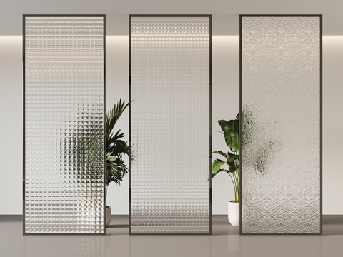 Modern glass partition