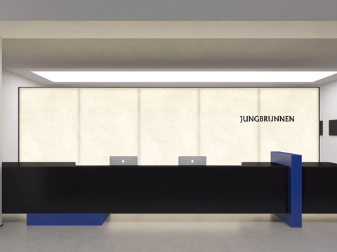 Light stone reception desk reception desk