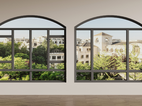 Aluminum alloy window casement window arc window