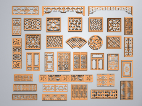 Chinese-style window grilles