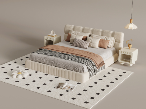 Cream Style double bed