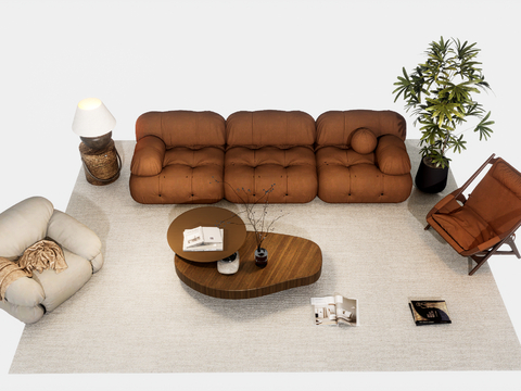 Mid-ancient style Sectional Sofa