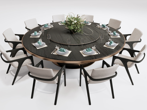 New Chinese Round Dining Table and Chair