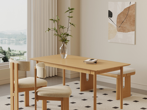 Cream Style dining table and chair