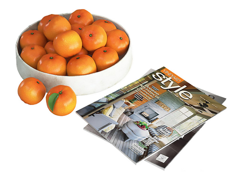 Modern Decorations Desktop Ornaments Fruit Orange Magazine