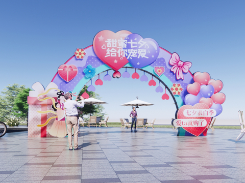 Outdoor Beauty Chen Tanabata Beauty Chen Activity Arch