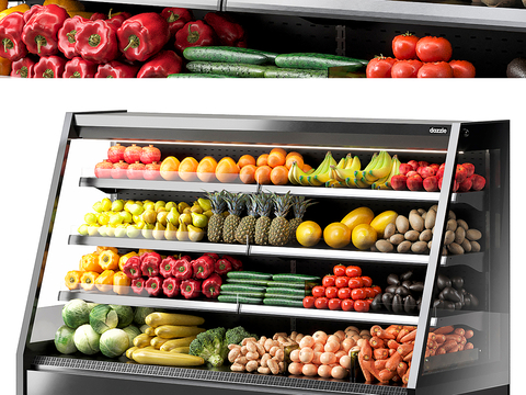 Vegetable fruit supermarket shelf container