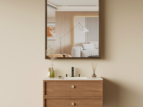 Middle Style Bathroom Cabinet