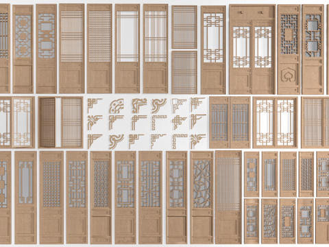 Neo-Chinese Style door and window lattice window