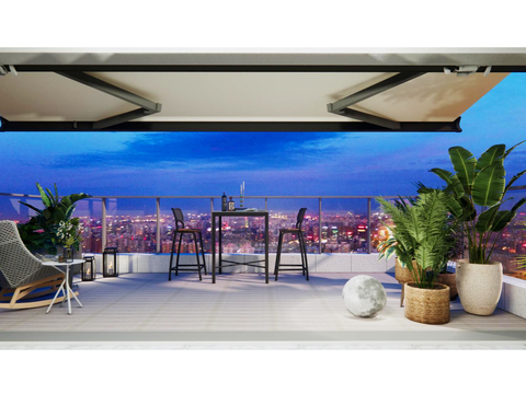 Modern Roof Garden Terrace View